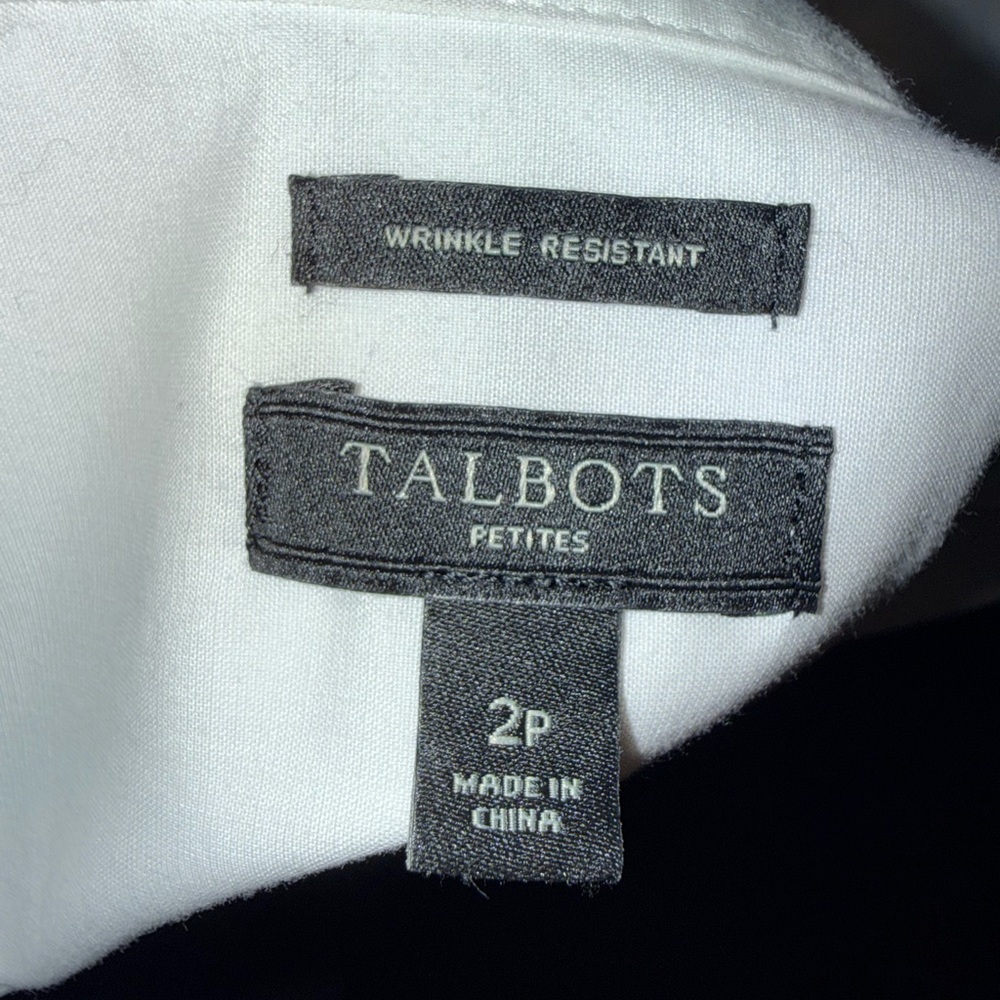Talbots Classic White Button-Down Sleeveless Shirt - image 6